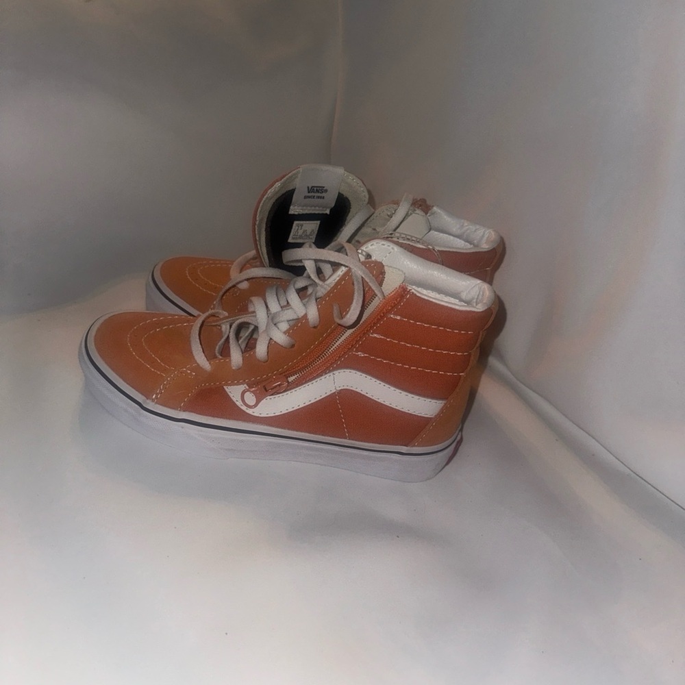 Vans Kids High-Top Sneakers - Orange & White